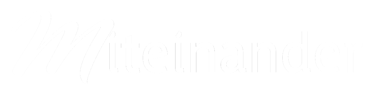 Logo Miteinander in weiß
